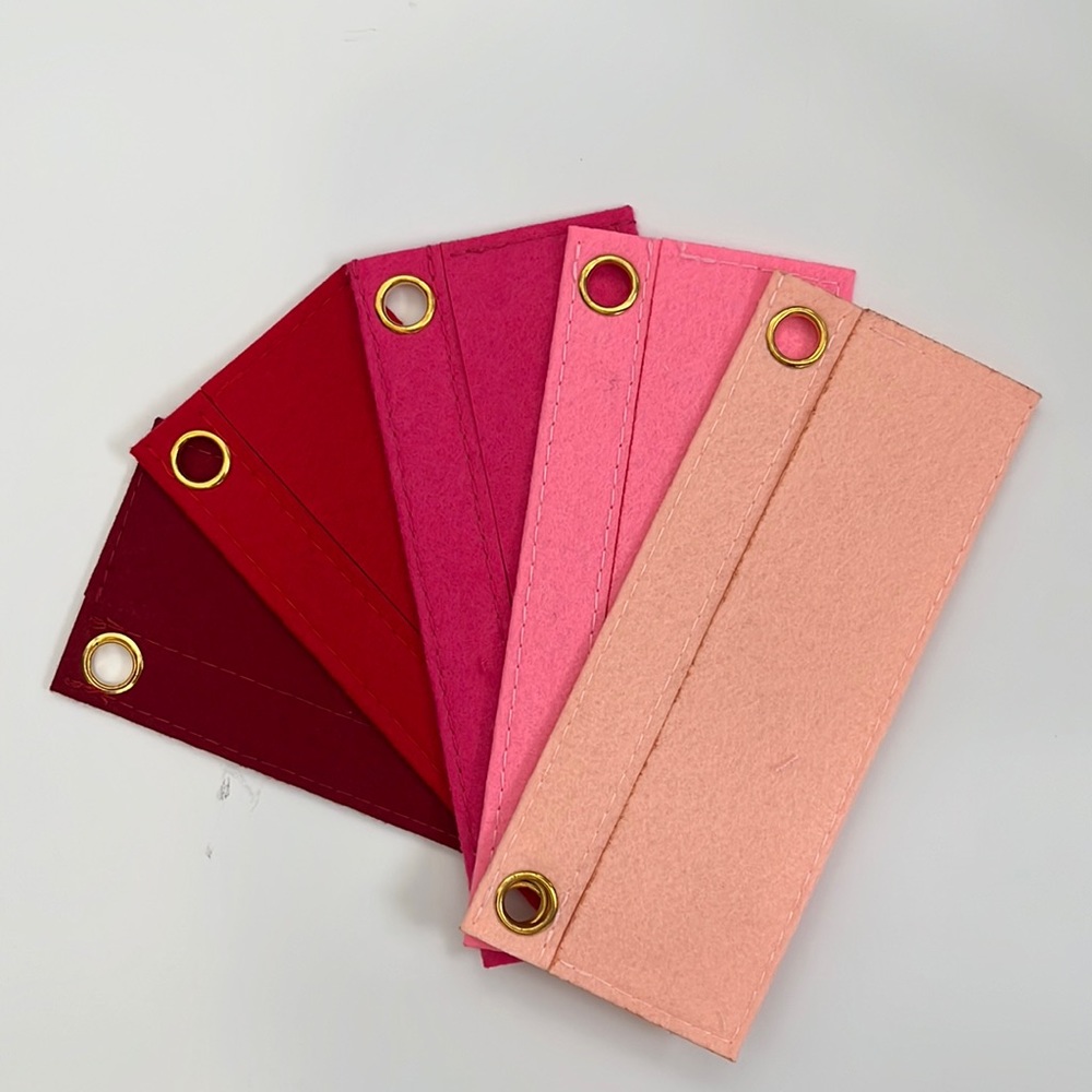 Burgundy Felt Wallet Insert forLong Wallets.SecureAChainStrapTo MostWallets.NWOT